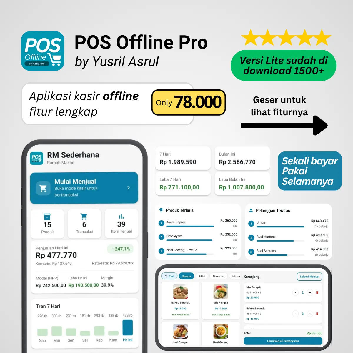 POS Offline Pro (+SourceCode) — Aplikasi Kasir Offline Fitur Lengkap untuk Semua Usaha